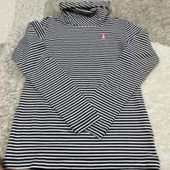 【良品】 Munsingwearレディース シャツ M タートルネックストライプ