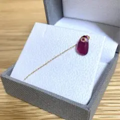 MONAKA jewellery フラットピアス ルビー モナカジュエリー