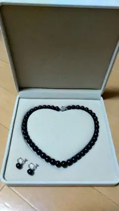 新品未使用 ブラックパール ネックレス・イヤリング