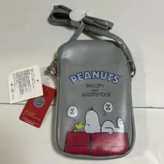 PEANUTS スヌーピー ショルダーバッグ グレー