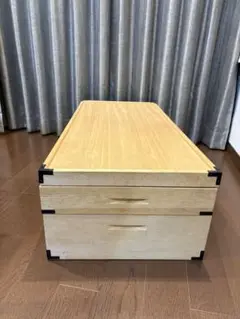 衣装箱 2段 和服収納 桐箱 蓋つき 衣装ケース