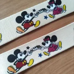 アクリルテープ　かばんテープ　ディズニー　ミッキー　レトロ　ビンテージ風