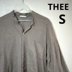 THEE シー　オーバーサイズチェックシャツ　S