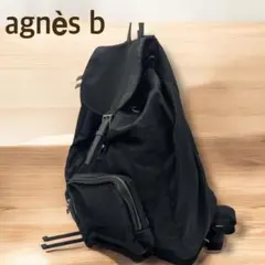 【良品】アニエスベー VOYAGE ナイロン×レザー 黒リュック