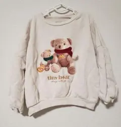 アプレレクール☆tiny bear 異素材アップリケトレーナー　100サイズ