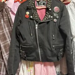 sexyDynamite スタッズ付きライダースジャケット 36