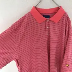 USA古着 bear オーバーサイズ ポロシャツ ボーダー