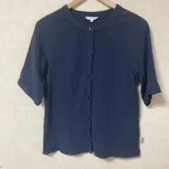 keitto　半袖ブラウス　ネイビー　サイズL