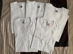 NOS 90s フルーツ vtg tシャツ 無地 グレー fruit ブランク