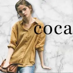 コカ☆coca☆ガーゼシャツ　マスタードM