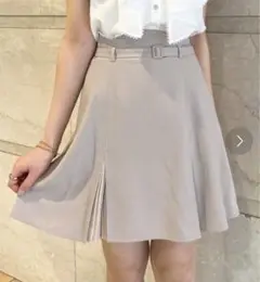 cheek チーク プリーツ切り替えスカパン
