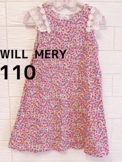 WILL MERY 花柄ノースリーブワンピース 110
