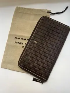 Henry beguelin エンリーベグリン 長財布 イントレチャート 型押し