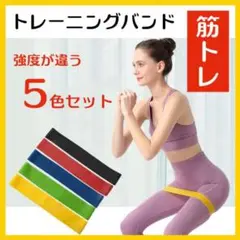 トレーニングチューブ トレーニングバンド エクササイズ ヨガ 筋トレ 5本セット