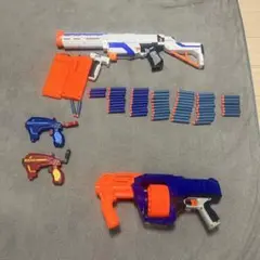 ナーフまとめ売り　銃5丁　弾丸新品90本 激安通販サイト ナーフまとめ売り 弾丸新品90本 銃5丁 トイガン