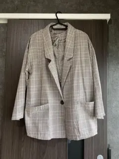 チェック柄ジャケット＆ショートパンツセット