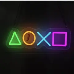 PS4 コントローラーアイコン　ネオンライト