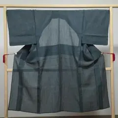 A 夏物 男物 シンプルデザイン 薄物 絽 紗 麻 無地 着物 09