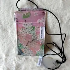 未使用級 PLASTICITY ショルダーバッグ サコッシュ 花柄 ピンク