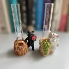 猫ちゃんの一輪挿し（２個セット）
