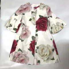 モナリザ　MONNALISA 150cm バラ　コート　ワンピース