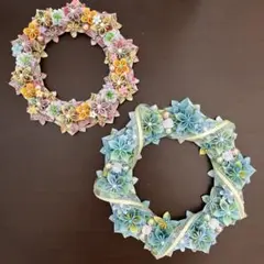 ハンドメイド★折り紙リース2点セット