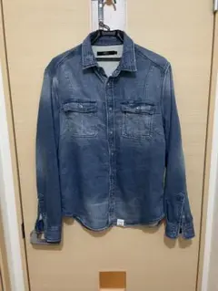 AZUL by moussy デニムシャツ Lサイズ デニムブルー