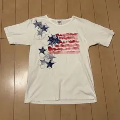 90s anvil 星　ストライプ Tシャツ Mサイズ　USA製　アメリカ古着