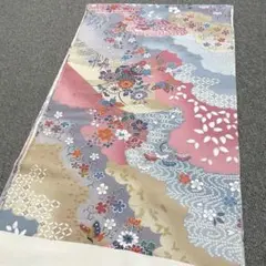 未仕立て　上代紬　反物　ピンク系　正絹