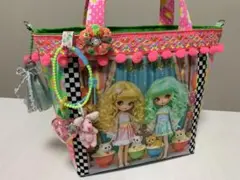ハンドメイド　ドールレディ　隠しポケット付2wayトートバッグ