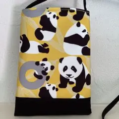 パンダ柄 スマホショルダーバッグ