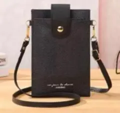 【身軽にお出かけ⭐️】JIANGBAO スマホショルダーバッグ ブラックコンパクト