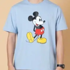 WEGO ミッキーマウス Tシャツ ライトブルー　M