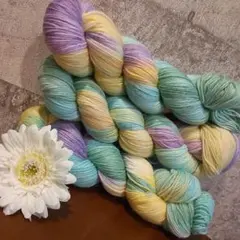 ソックヤーン メリノウール 毛糸 手染め ハンドメイド