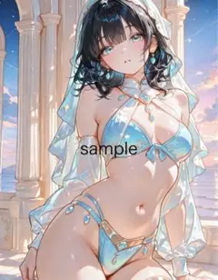 AIイラスト 美女 A4ポスター Ｊ91