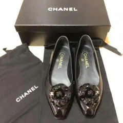 最終価格) CHANEL シャネル カメリア　フラットシューズ　35