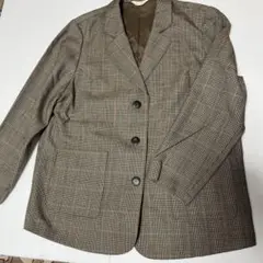 グレンチェック柄ブレザー サイズ12