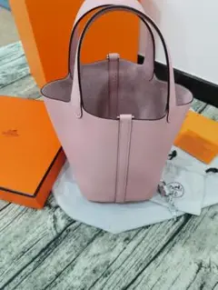 エルメス ピンク レザー ショルダーバッグ