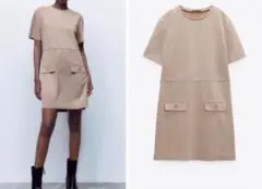 ZARA ザラ　フェイクスエード　ワンピース　M