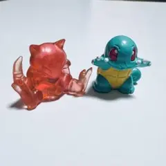 レトロ　ポケモン　ミニフィギュア　クリア　ケーシィ　ゼニガメ
