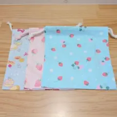 女の子柄♪給食袋・巾着袋♪3枚セット