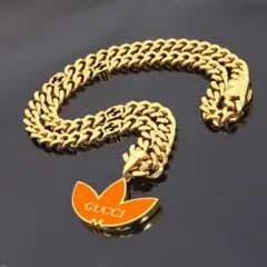 未使用級‼️ グッチ×アディダス トレフォイル ゴルメットチェーン ネックレス