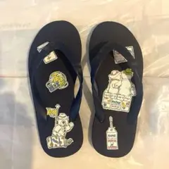 【新品・未使用】　PAPAS ビーチサンダル　サイズ25cm ネイビー
