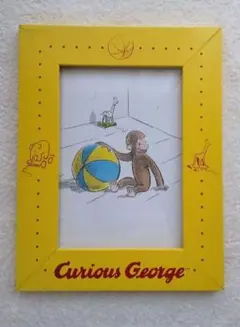 Curious George おさるのジョージ 木製 フォトフレーム 棒欠品