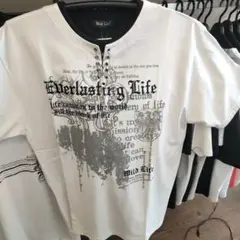 ☆見切り品☆MilD Life アクセ付きグラフィックTシャツ3L