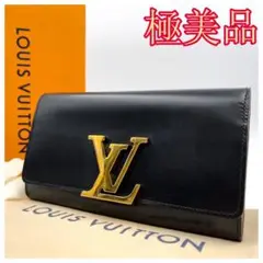 ★極美品★ルイヴィトン 2077 ヴェルニ ポルトフォイユ・ルイーズ ブラック
