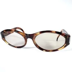 【良品】GUCCI グッチ　ベッコウ柄　オーバル　メガネ　フルリマ　サングラス