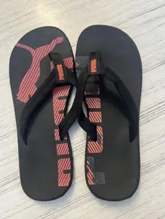 PUMA ビーチサンダル ブラック/レッド 約24cm