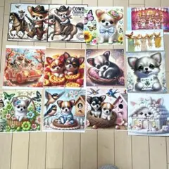 チワワ　パネル生地13枚