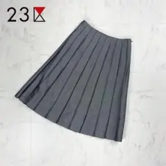 美品 23区 リネン混 プリーツAラインスカート サイズ36*CD833